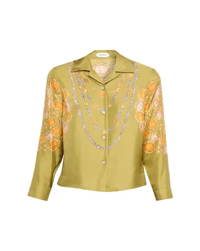Versace Printed Silk Twill Shirt