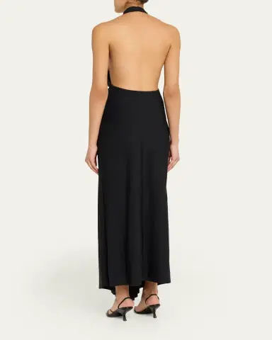 Christopher Esber Crystal Pendant Plunging Halter Maxi Dress | Thumbnail 3 Christopher Esber Crystal Pendant Plunging Halter Maxi Dress | Thumbnail 3