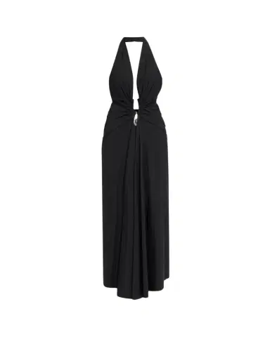 Christopher Esber Crystal Pendant Plunging Halter Maxi Dress | Thumbnail 1 Christopher Esber Crystal Pendant Plunging Halter Maxi Dress | Thumbnail 1
