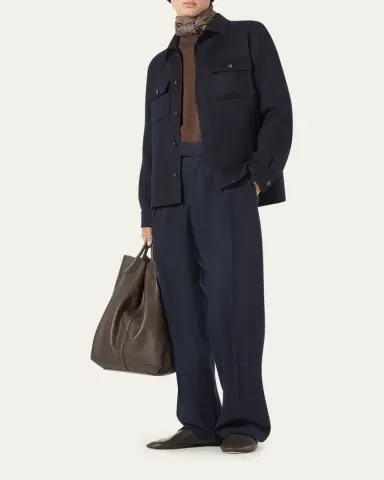 Loro Piana Men's Jim Cashmere Overshirt | Thumbnail 2