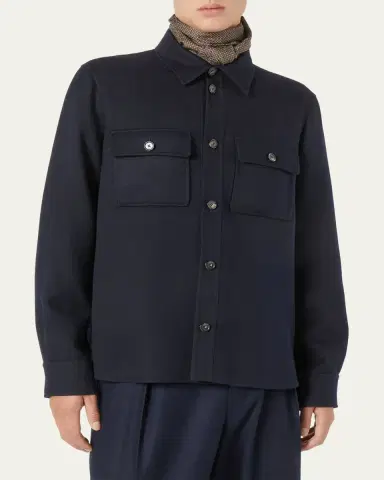 Loro Piana Men's Jim Cashmere Overshirt | Thumbnail 4