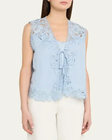 Kobi Halperin Bianca Lace-Trimmed Blouse | Thumbnail 4