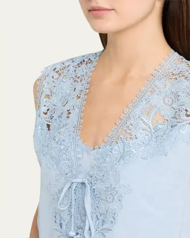 Kobi Halperin Bianca Lace-Trimmed Blouse | Thumbnail 5