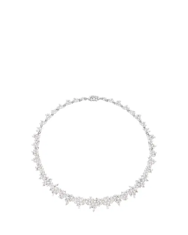Lagrange 18k White Gold Pearl and Diamond Necklace
