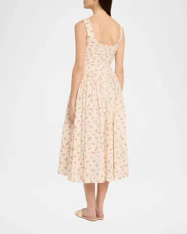 Markarian Penelope Sleeveless Floral Cotton Keyhole Midi Dress | Thumbnail 7 Markarian Penelope Sleeveless Floral Cotton Keyhole Midi Dress | Thumbnail 7