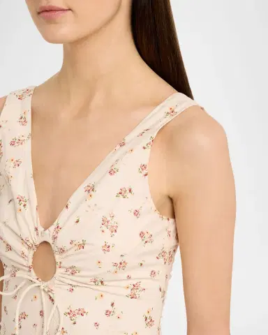 Markarian Penelope Sleeveless Floral Cotton Keyhole Midi Dress | Thumbnail 9 Markarian Penelope Sleeveless Floral Cotton Keyhole Midi Dress | Thumbnail 9