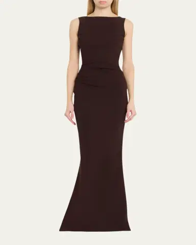 Chiara Boni La Petite Robe Ajour Bateau-Neck Mermaid Gown | Thumbnail 2 Chiara Boni La Petite Robe Ajour Bateau-Neck Mermaid Gown | Thumbnail 2
