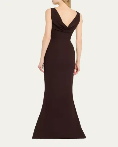 Chiara Boni La Petite Robe Ajour Bateau-Neck Mermaid Gown | Thumbnail 3 Chiara Boni La Petite Robe Ajour Bateau-Neck Mermaid Gown | Thumbnail 3
