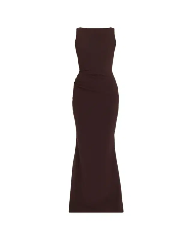 Chiara Boni La Petite Robe Ajour Bateau-Neck Mermaid Gown