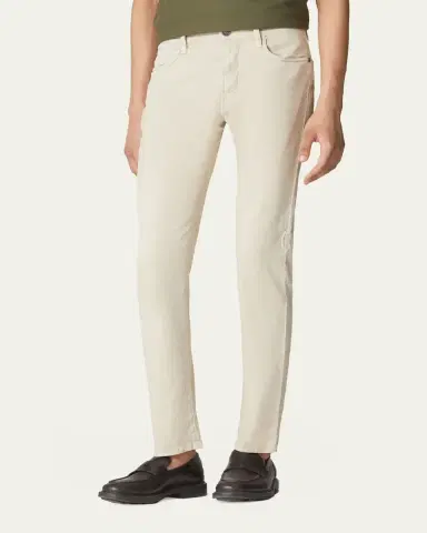 Loro Piana Men's Quarona Linen and Cotton Straight-Leg Jeans | Thumbnail 4