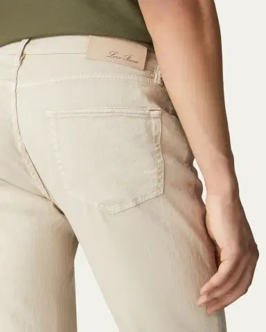 Loro Piana Men's Quarona Linen and Cotton Straight-Leg Jeans | Thumbnail 5