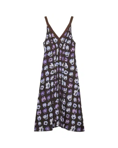 Prada Floral-Print Gathered Sleeveless Midi Dress | Thumbnail 1
