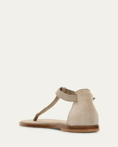 Brunello Cucinelli Suede Monili Sandals | Thumbnail 4 Brunello Cucinelli Suede Monili Sandals | Thumbnail 4