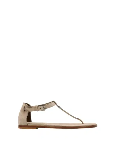 Brunello Cucinelli Suede Monili Sandals | Thumbnail 1 Brunello Cucinelli Suede Monili Sandals | Thumbnail 1