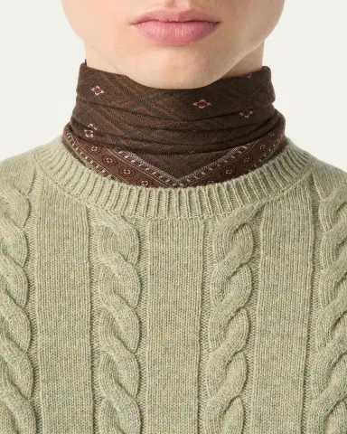 Loro Piana Men's Cedar Cashmere Crewneck Sweater | Thumbnail 5