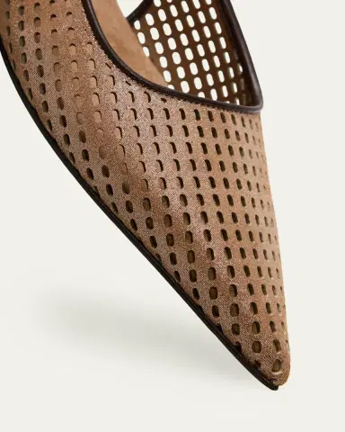 Brunello Cucinelli Perforated Leather Slingback Flats | Thumbnail 3 Brunello Cucinelli Perforated Leather Slingback Flats | Thumbnail 3