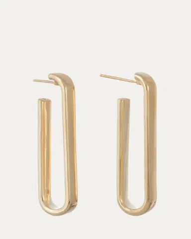 SIDNEY GARBER 18K Yellow Gold Paperclip Hoop Earrings | Thumbnail 3 SIDNEY GARBER 18K Yellow Gold Paperclip Hoop Earrings | Thumbnail 3