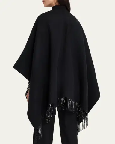Burberry Reversible Check Wool Cape | Thumbnail 3 Burberry Reversible Check Wool Cape | Thumbnail 3