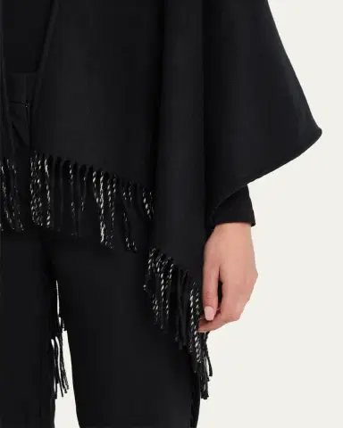 Burberry Reversible Check Wool Cape | Thumbnail 5 Burberry Reversible Check Wool Cape | Thumbnail 5