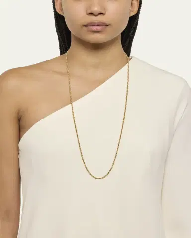 Paul Morelli Plain Meditation Bell Necklace in 18K Yellow Gold, 32"L | Thumbnail 2