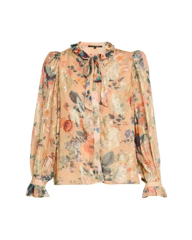 Kobi Halperin Josie Pussybow Floral Blouse