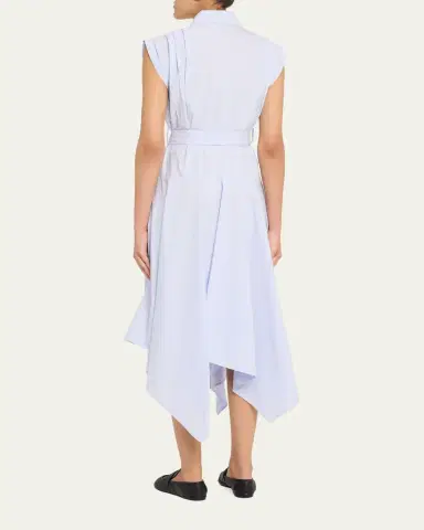 Proenza Schouler Adinna Sleeveless Belted Handkerchief Midi Shirtdress | Thumbnail 3 Proenza Schouler Adinna Sleeveless Belted Handkerchief Midi Shirtdress | Thumbnail 3