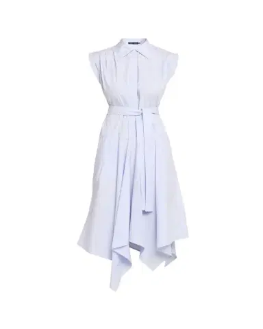 Proenza Schouler Adinna Sleeveless Belted Handkerchief Midi Shirtdress | Thumbnail 1 Proenza Schouler Adinna Sleeveless Belted Handkerchief Midi Shirtdress | Thumbnail 1