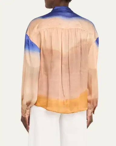 Ulla Johnson x Helen Frankenthaler Gesture Silk-Chiffon Ruffle Blouse | Thumbnail 3 Ulla Johnson x Helen Frankenthaler Gesture Silk-Chiffon Ruffle Blouse | Thumbnail 3