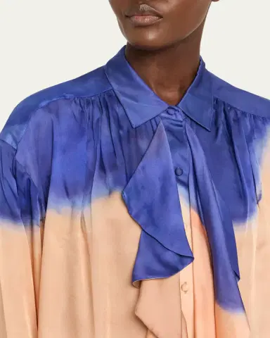 Ulla Johnson x Helen Frankenthaler Gesture Silk-Chiffon Ruffle Blouse | Thumbnail 5 Ulla Johnson x Helen Frankenthaler Gesture Silk-Chiffon Ruffle Blouse | Thumbnail 5