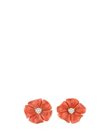Paul Morelli Coral Posy Stud Earrings with Diamonds | Thumbnail 1 Paul Morelli Coral Posy Stud Earrings with Diamonds | Thumbnail 1
