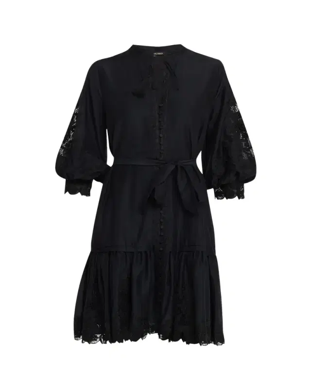 Kobi Halperin Erica Embroidered Flounce Dress