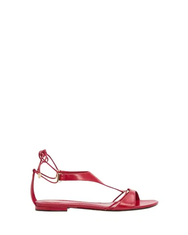 Mimi Leather Flat Sandals