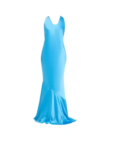Retrofête Alison Satin Halter Gown | Thumbnail 1 Retrofête Alison Satin Halter Gown | Thumbnail 1