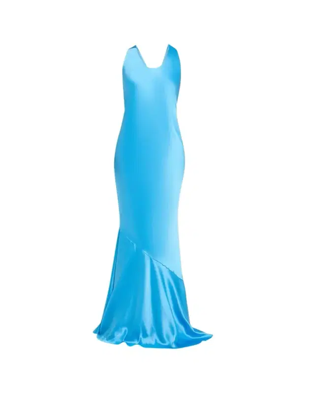 Alison Satin Halter Gown