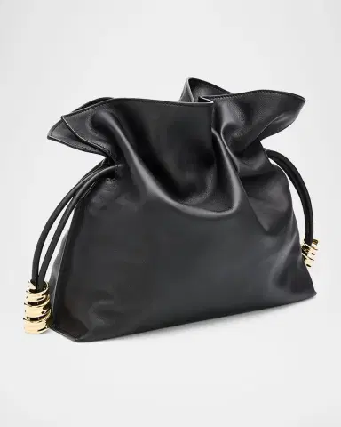 Loewe Flamenco Ruched Clutch Bag in Leather | Thumbnail 4 Loewe Flamenco Ruched Clutch Bag in Leather | Thumbnail 4