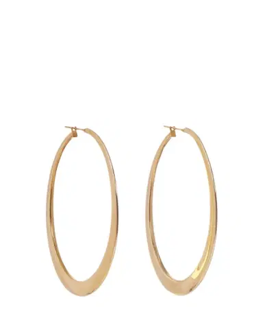 SIDNEY GARBER 18K Yellow Gold Oversized Oval Crescent Hoop Earrings | Thumbnail 1 SIDNEY GARBER 18K Yellow Gold Oversized Oval Crescent Hoop Earrings | Thumbnail 1