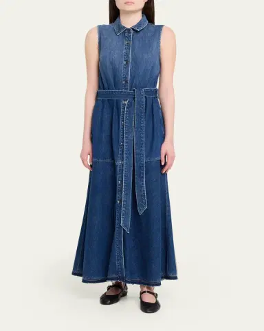 Kobi Halperin Addison Belted Ombre Cotton Denim Maxi Dress | Thumbnail 2 Kobi Halperin Addison Belted Ombre Cotton Denim Maxi Dress | Thumbnail 2