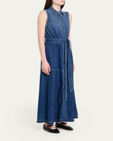 Kobi Halperin Addison Belted Ombre Cotton Denim Maxi Dress | Thumbnail 4 Kobi Halperin Addison Belted Ombre Cotton Denim Maxi Dress | Thumbnail 4