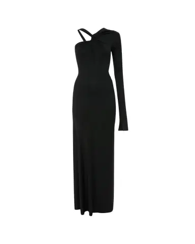 Victoria Beckham Knotted One-Shoulder Satin Gown | Thumbnail 1 Victoria Beckham Knotted One-Shoulder Satin Gown | Thumbnail 1