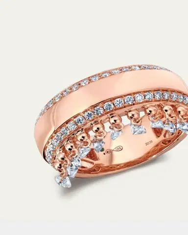 Graziela Gems 18K Floating Diamond Cigar Band | Thumbnail 3 Graziela Gems 18K Floating Diamond Cigar Band | Thumbnail 3