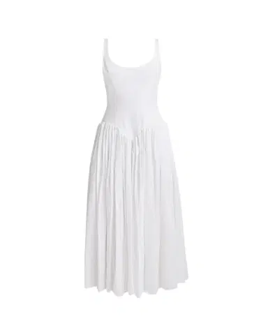 Gabriela Hearst Naia Sleeveless Linen Basque-Waist Maxi Dress | Thumbnail 1