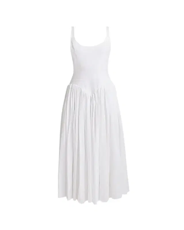 Naia Sleeveless Linen Basque-Waist Maxi Dress