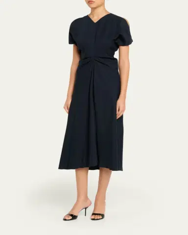 A.L.C. Rem Gathered Midi Dress | Thumbnail 4