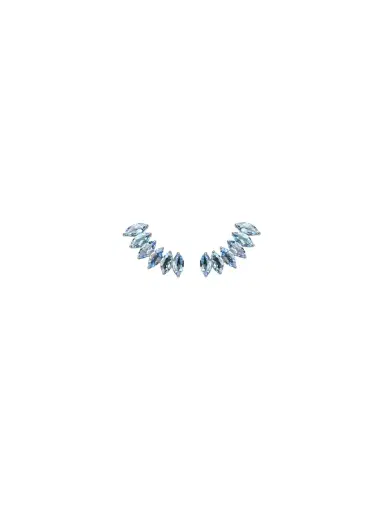 Wish Fine Jewelry 1.56ct Aquamarine 18K Gold Marquis Climber Earrings | Thumbnail 1