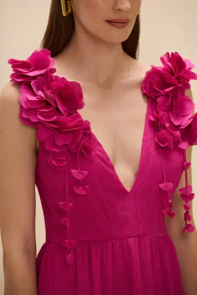 PatBo CHIFFON CARMEN FLOWERS MINI DRESS | Thumbnail 2