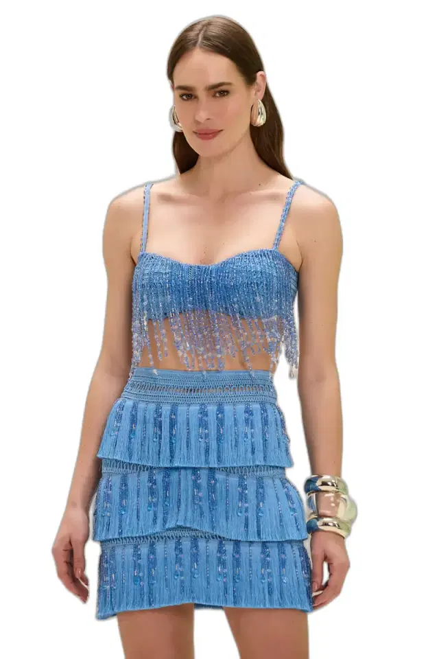 CLARA FRINGE MINI SKIRT