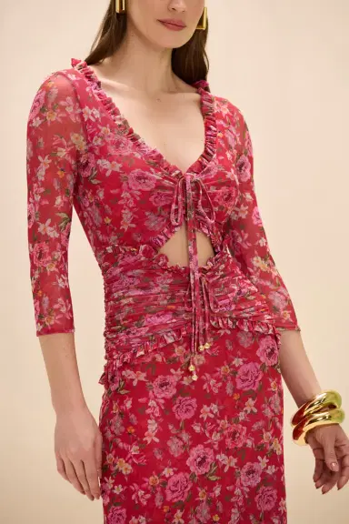 PatBo PEONY MIDI DRESS | Thumbnail 2
