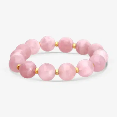 GOSHWARA Goshwara Beyond Rose Quarts and 18K Yellow Gold Beads Bracelet by The Solist | Thumbnail 2