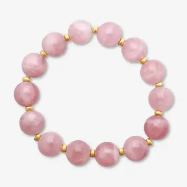 GOSHWARA Goshwara Beyond Rose Quarts and 18K Yellow Gold Beads Bracelet by The Solist | Thumbnail 3