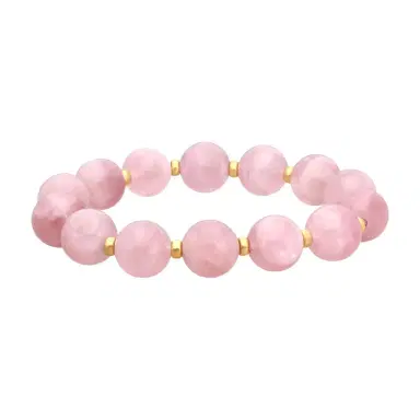 GOSHWARA Goshwara Beyond Rose Quarts and 18K Yellow Gold Beads Bracelet by The Solist | Thumbnail 1